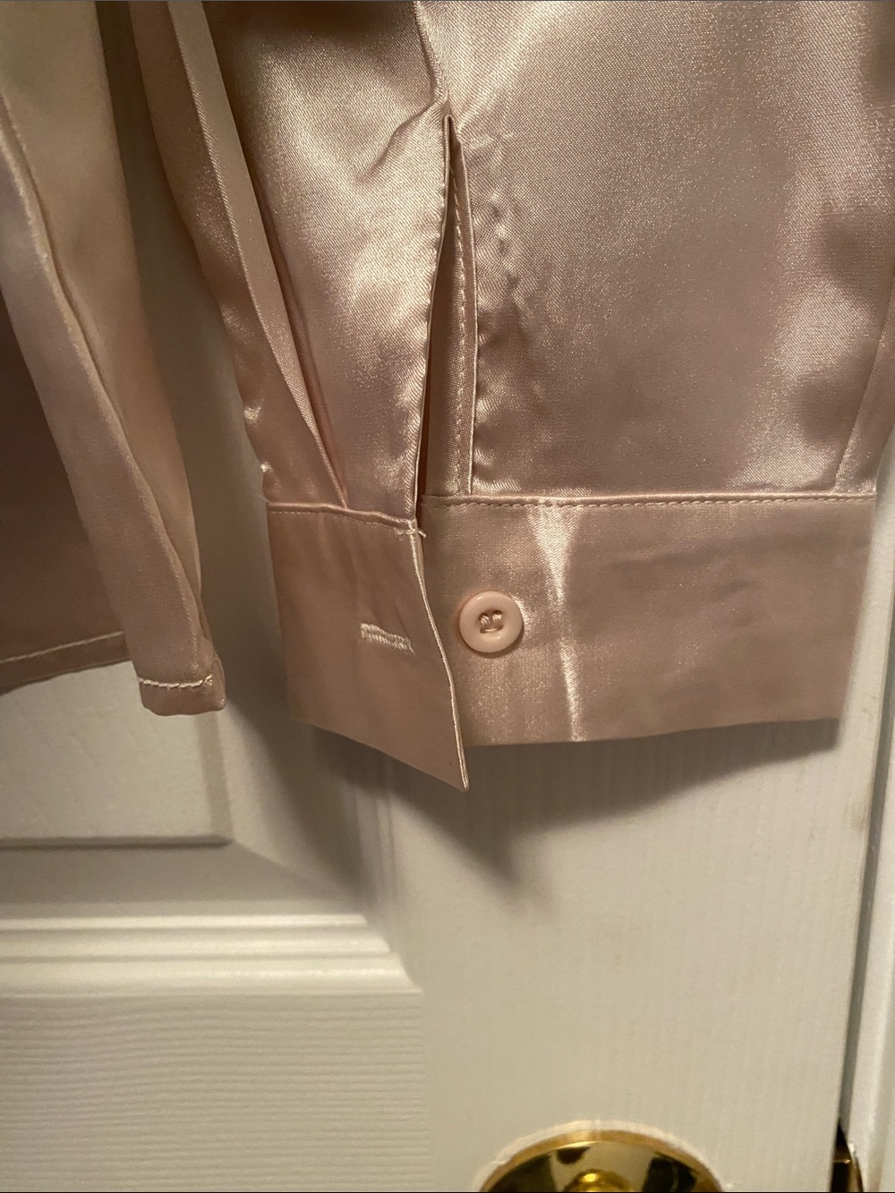 PAUSUS Satin Long Sleeve Button Down Blouse with pocket…size XL - Picture 3 of 6